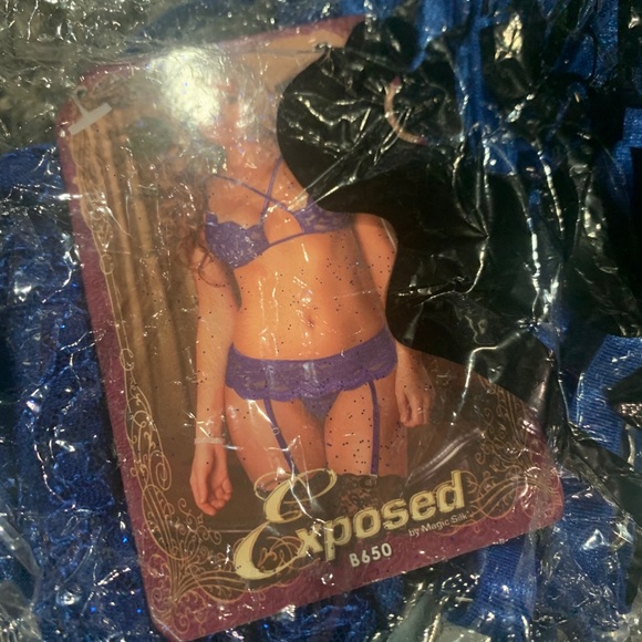 Exposed by Magic Silk Blue Lingerie Set - Picture 4 of 4